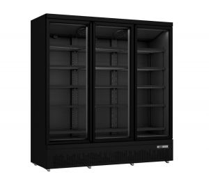 SARO Kühlschrank mit 3 Glastüren - schwarz, Modell GTK 1530 S PRO