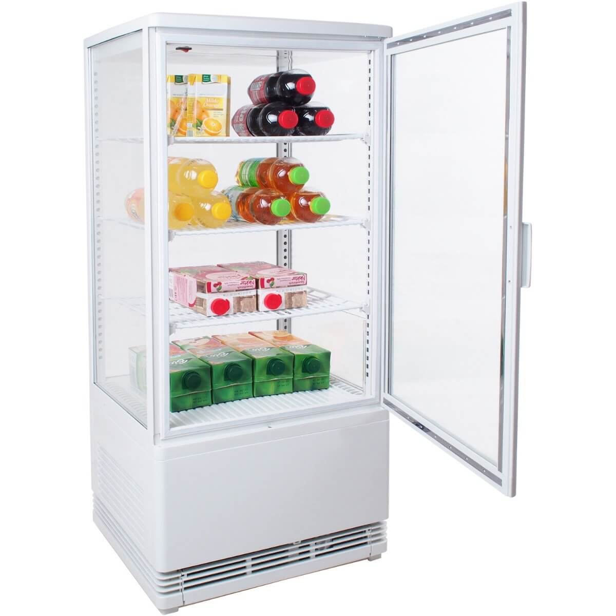 A&S Polarny Flaschenkühlschrank 360 Liter Weiß Getränkekühlschrank  Flaschenkühler Kühlschrank mit Glastür abschließbar, 5 verstellbare Roste,  : : Gewerbe, Industrie & Wissenschaft